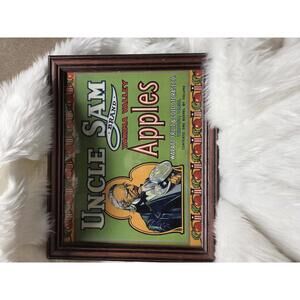 Vintage Uncle Sam Brand Yakima Valley Apples Framed Sign